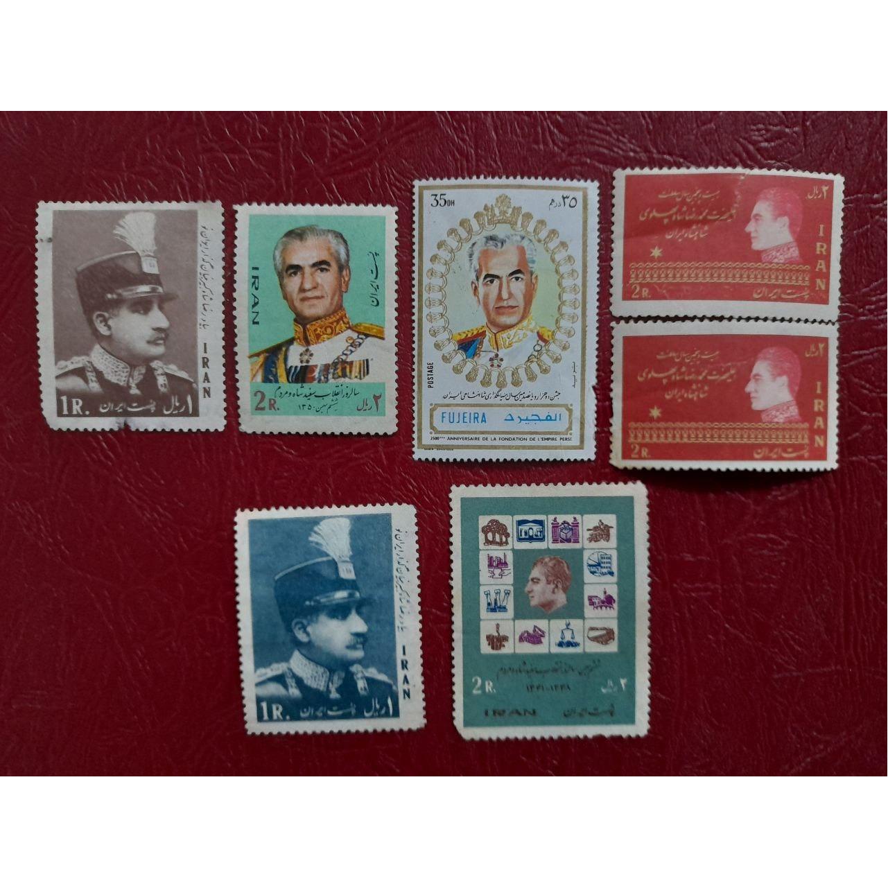 7عدد تمبر شاهی