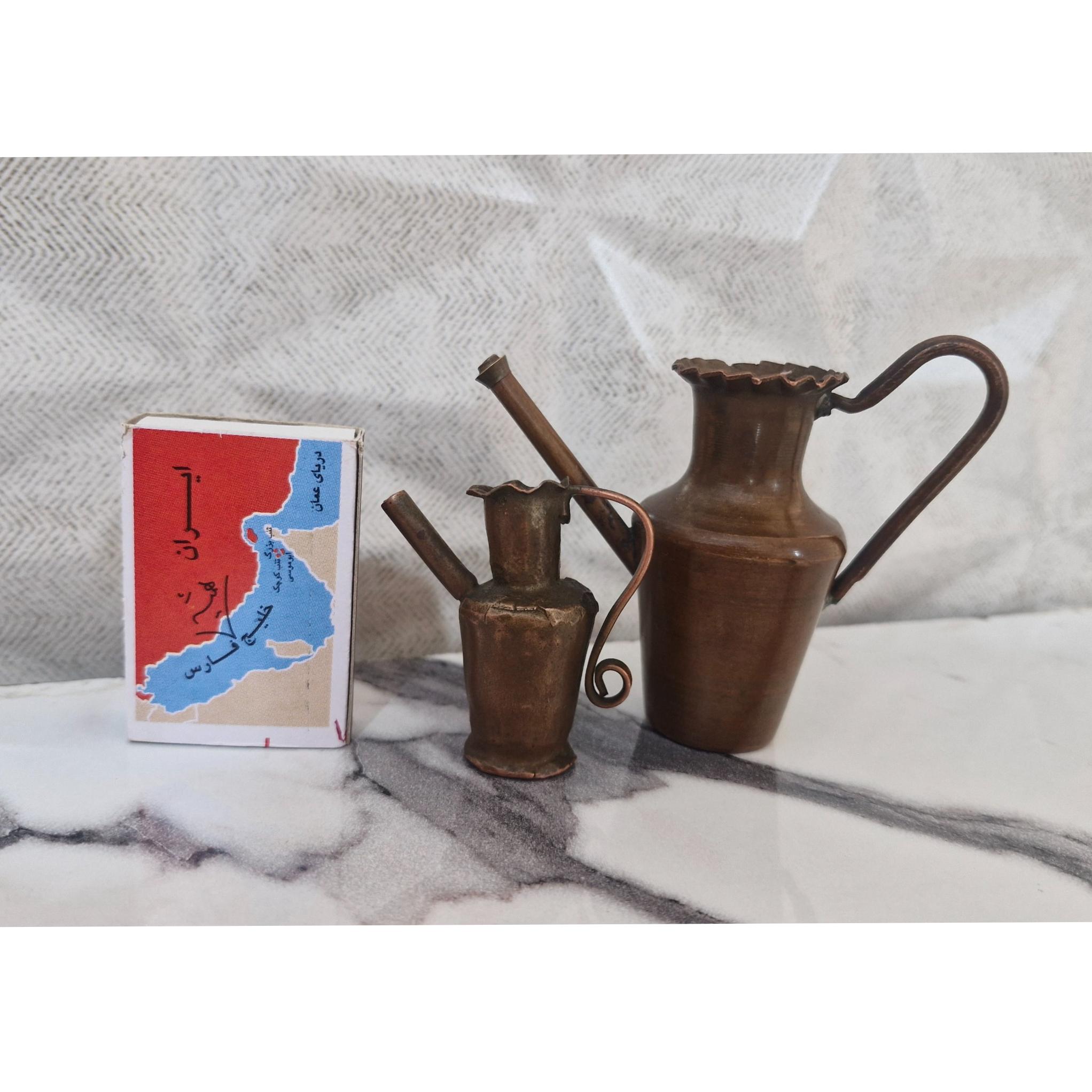 جفت آفتابه مسی فسقلی سیسمونی