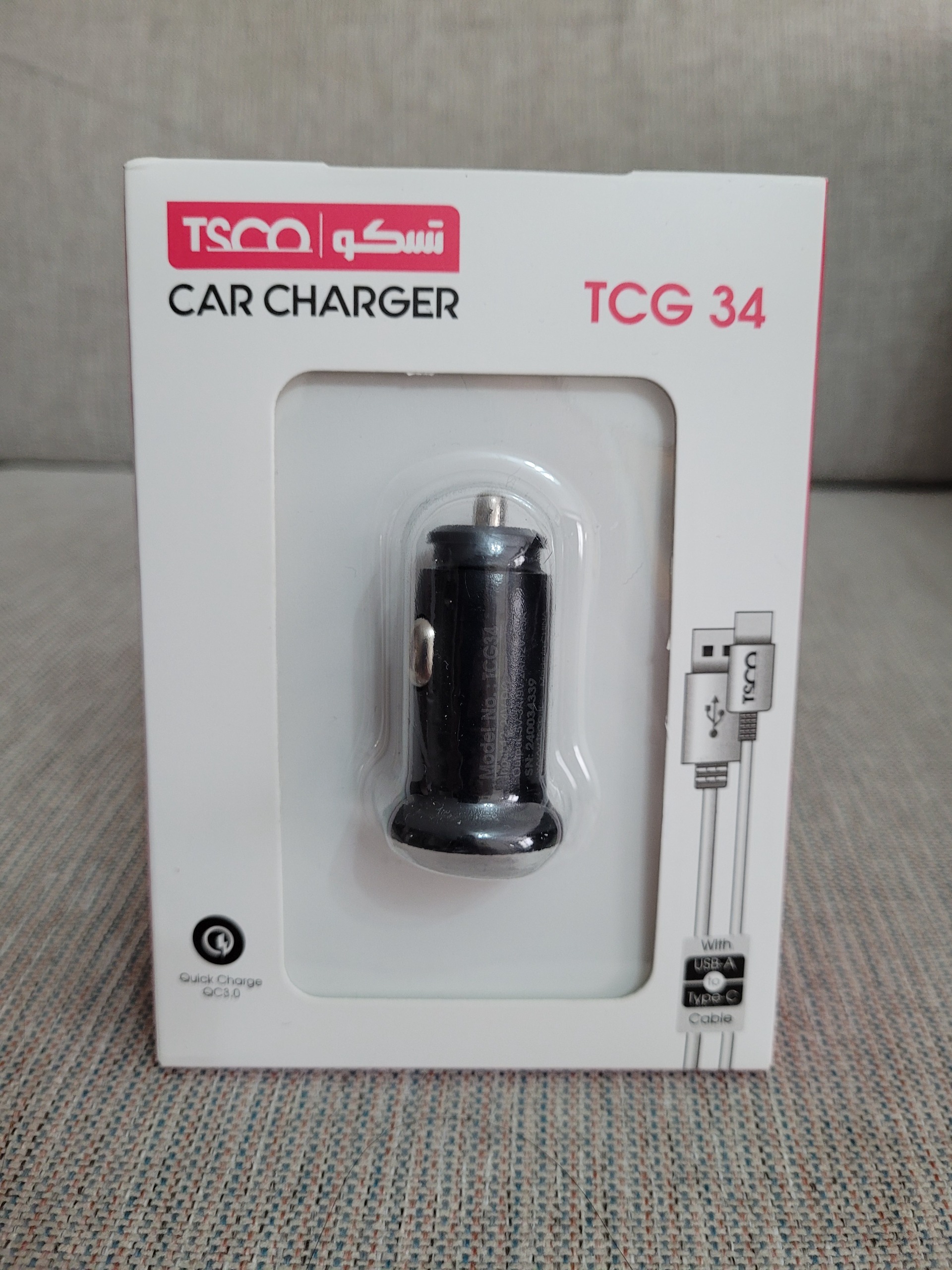 شارژر فندکی تسکو مدل TCG 34