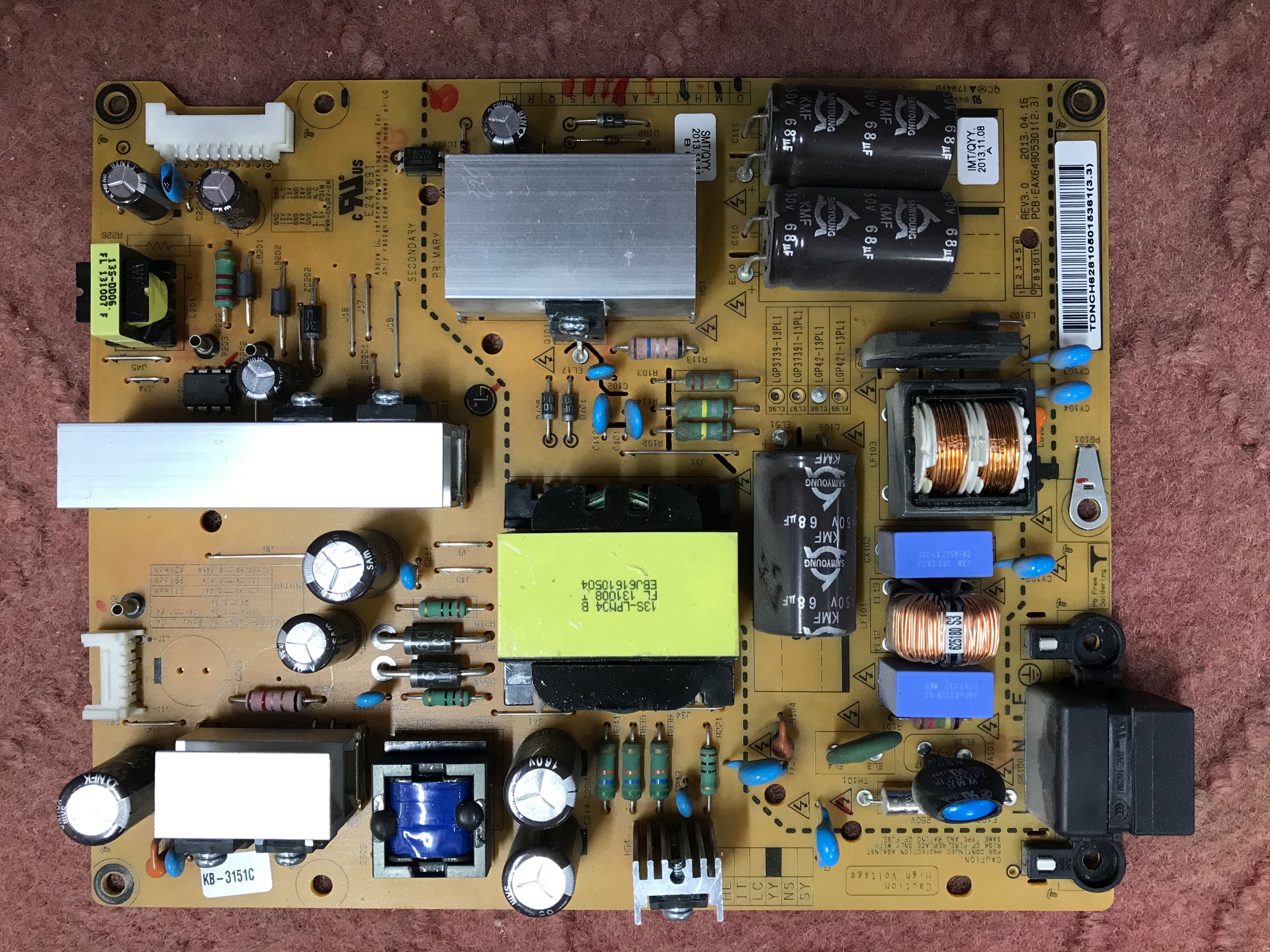 برد تغذیه تلویزیون الجی 42 اینچ