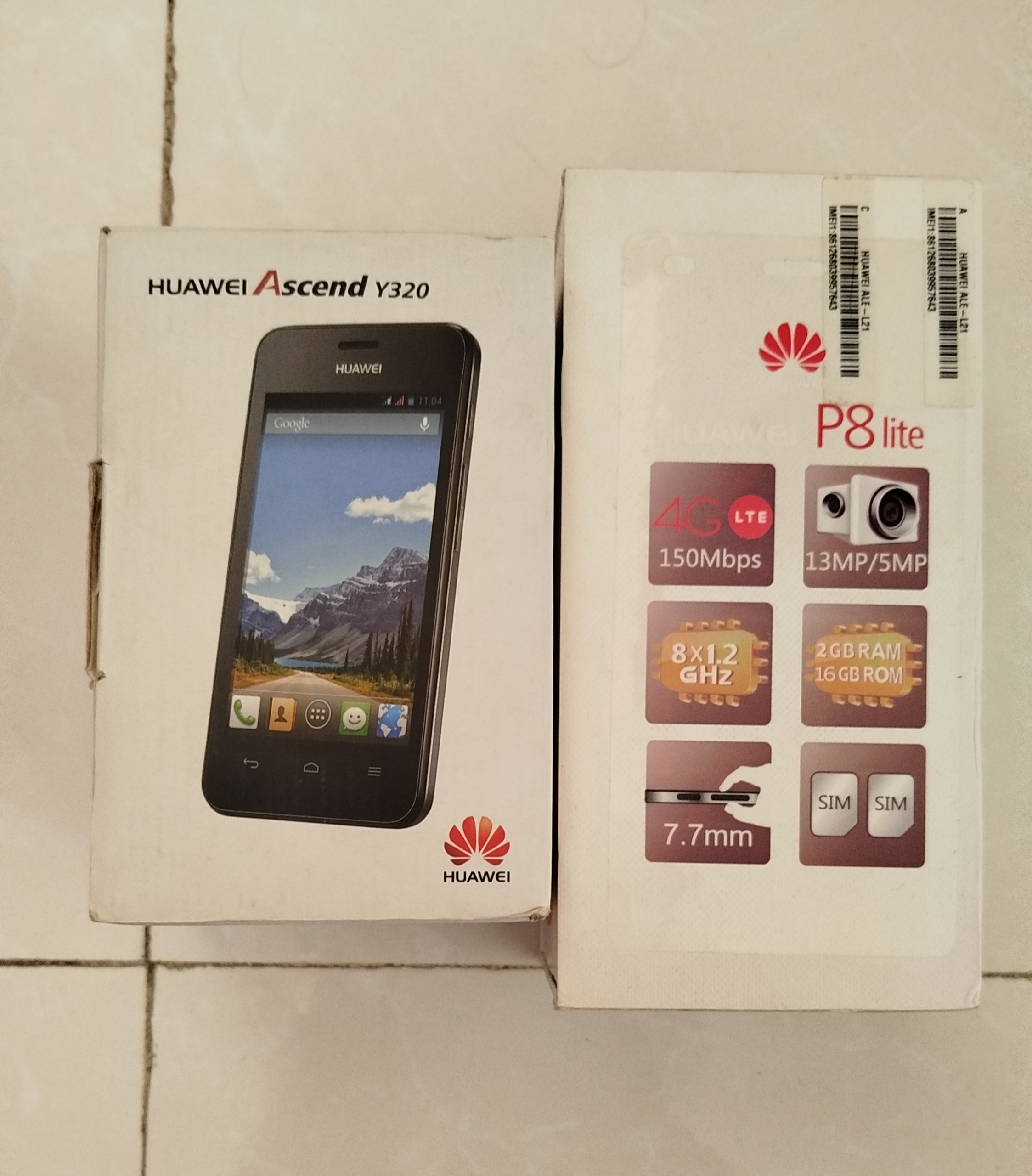 هواوی p8 lite و y320