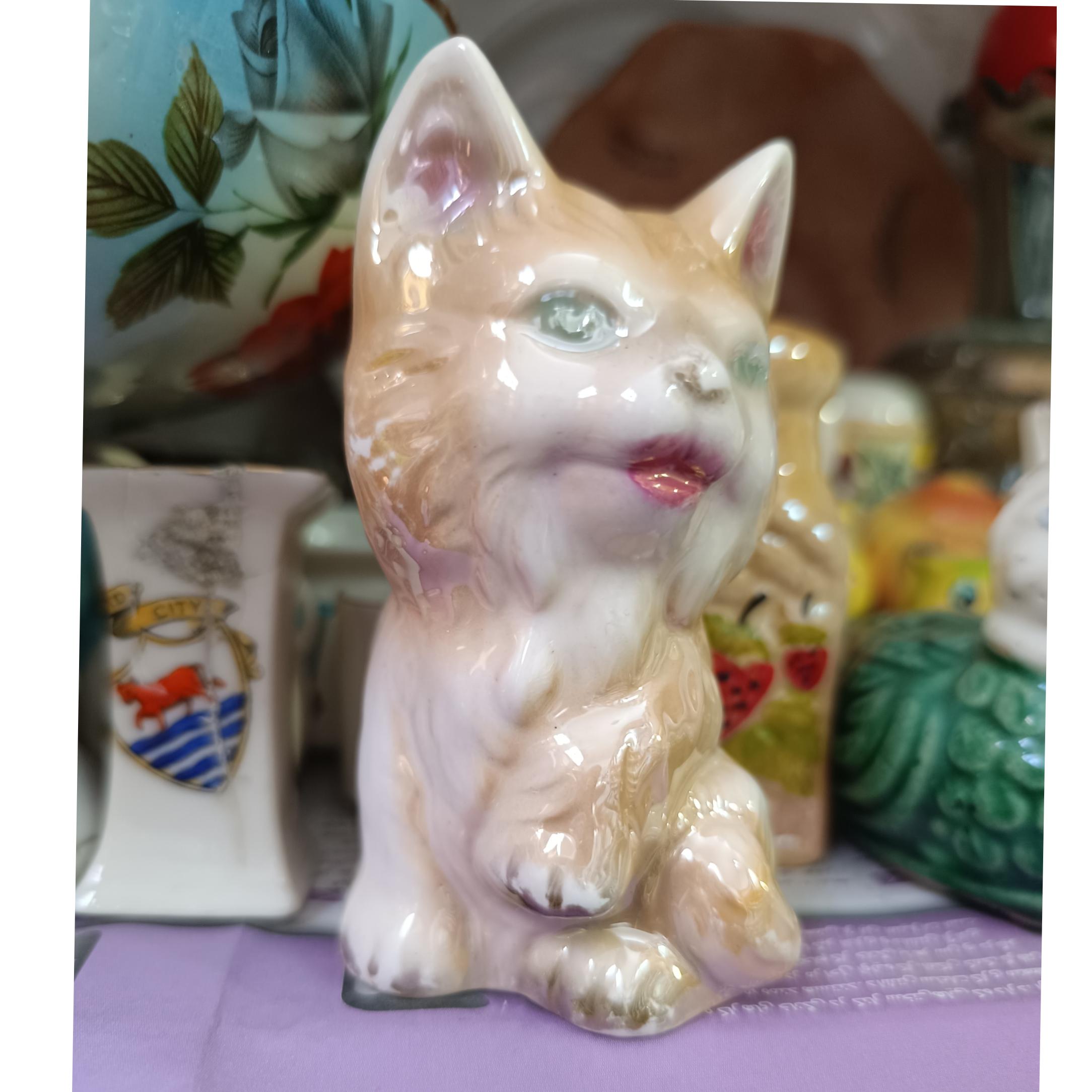 نمکدون سرامیکی گربه طلایی