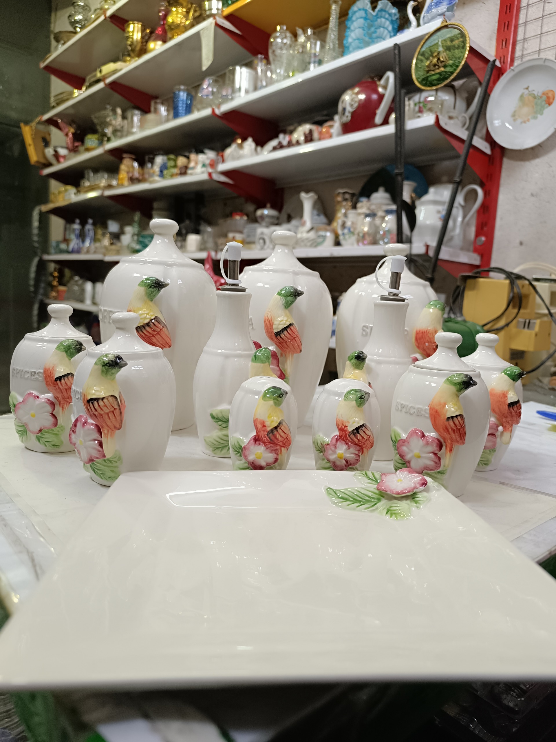 پاسماوری گل برجسته طرح پرنده