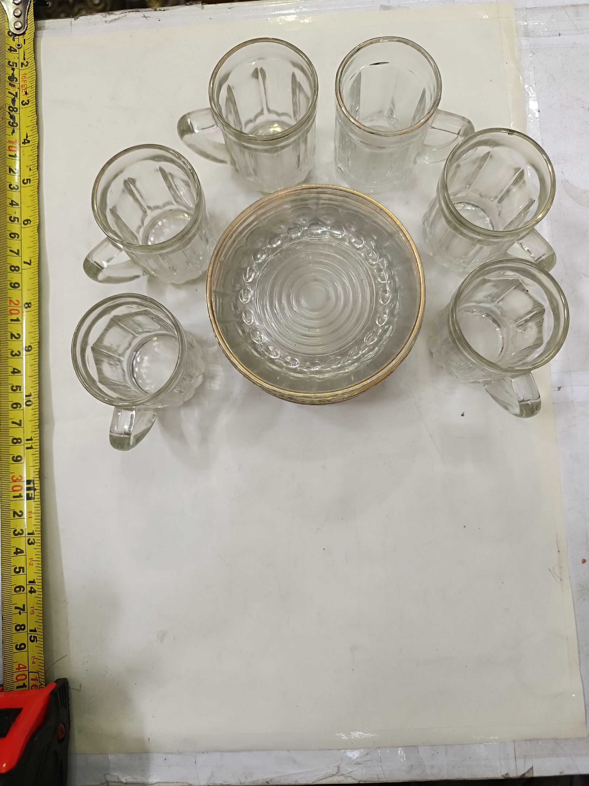 استکان نعلبکی قدیمی قهوه خانه ای