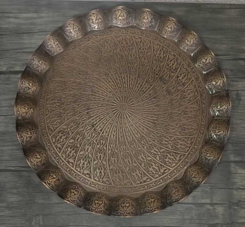 سینی پیوتر مسوار سنای ترک سایز بزرگ