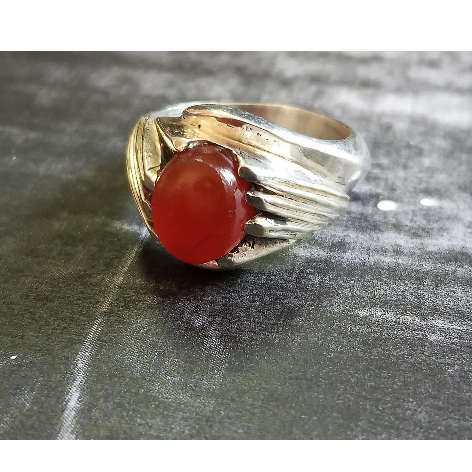 انگشتر نقره عقیق یمنی