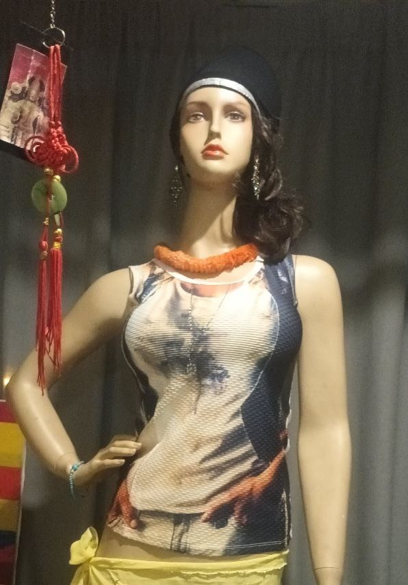 تاپ زنانه طرح 3 بعدی ترک