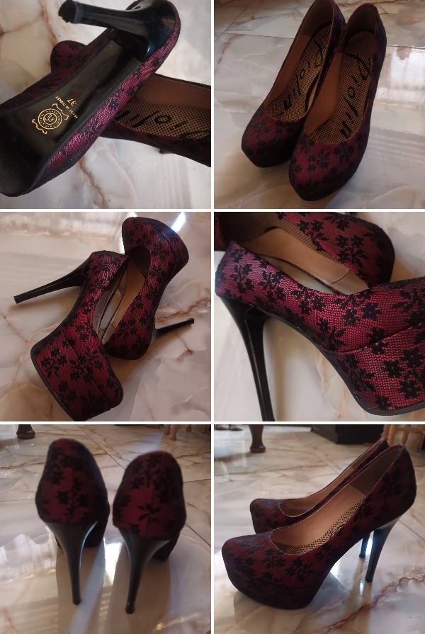 کفش توری ترک پاشنه 15 سانت