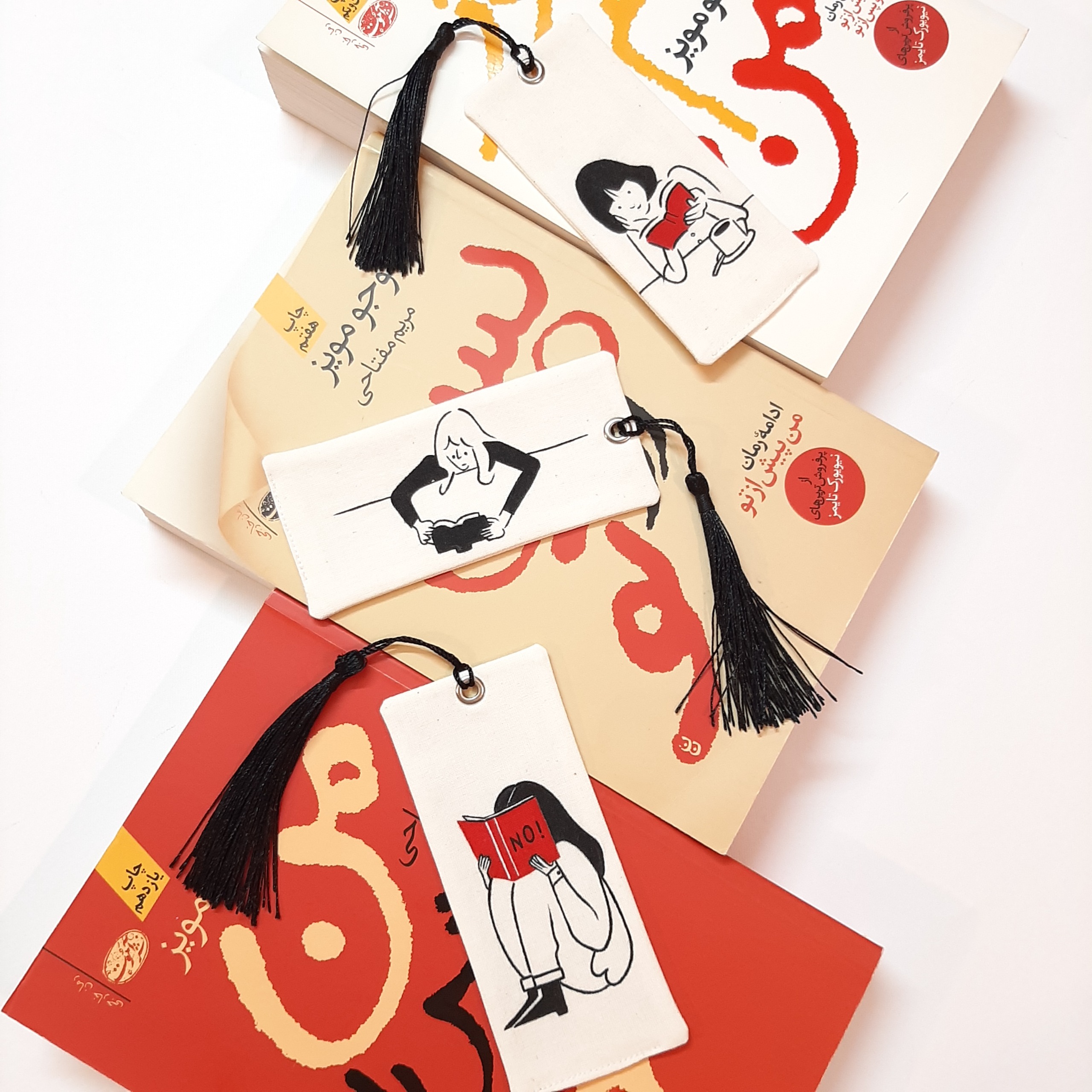 بوکمارک پارچه ای طرح دختر (پک 3 تایی)