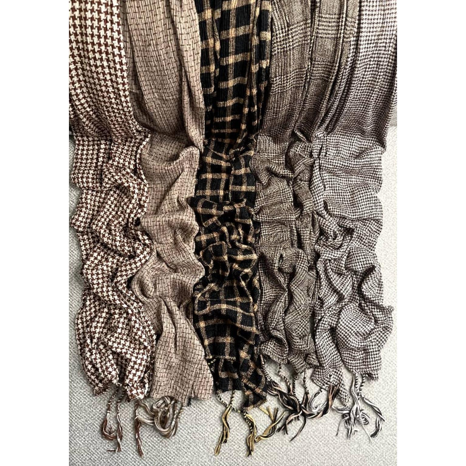 شال پاییزه نخ پنبه ضخیم