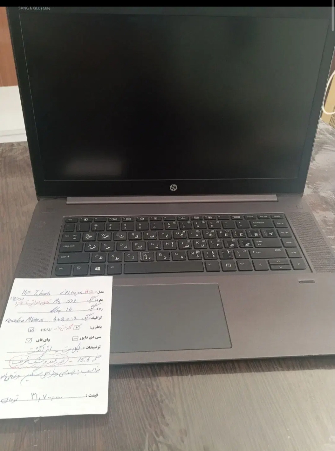 لپ تاپ زدبوک hp گرافیک 4 گیگ مجزا مهندسی طراحی