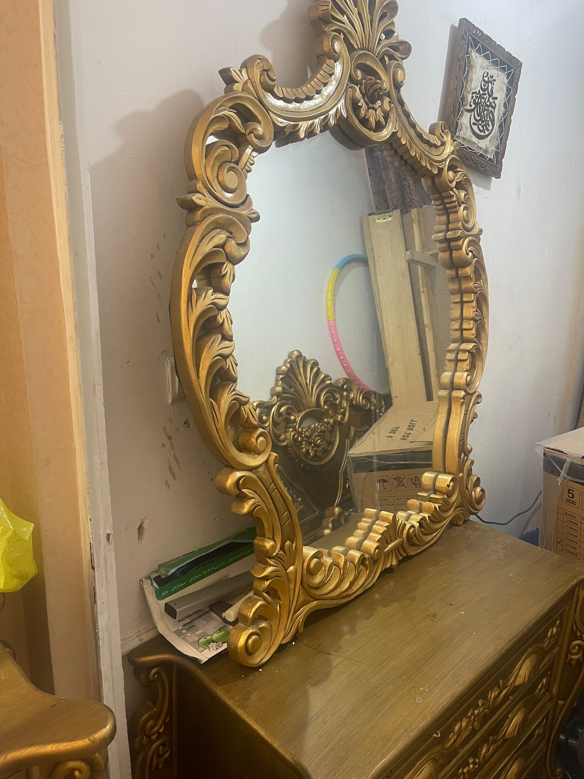 ایینه ودراور منبت کاری