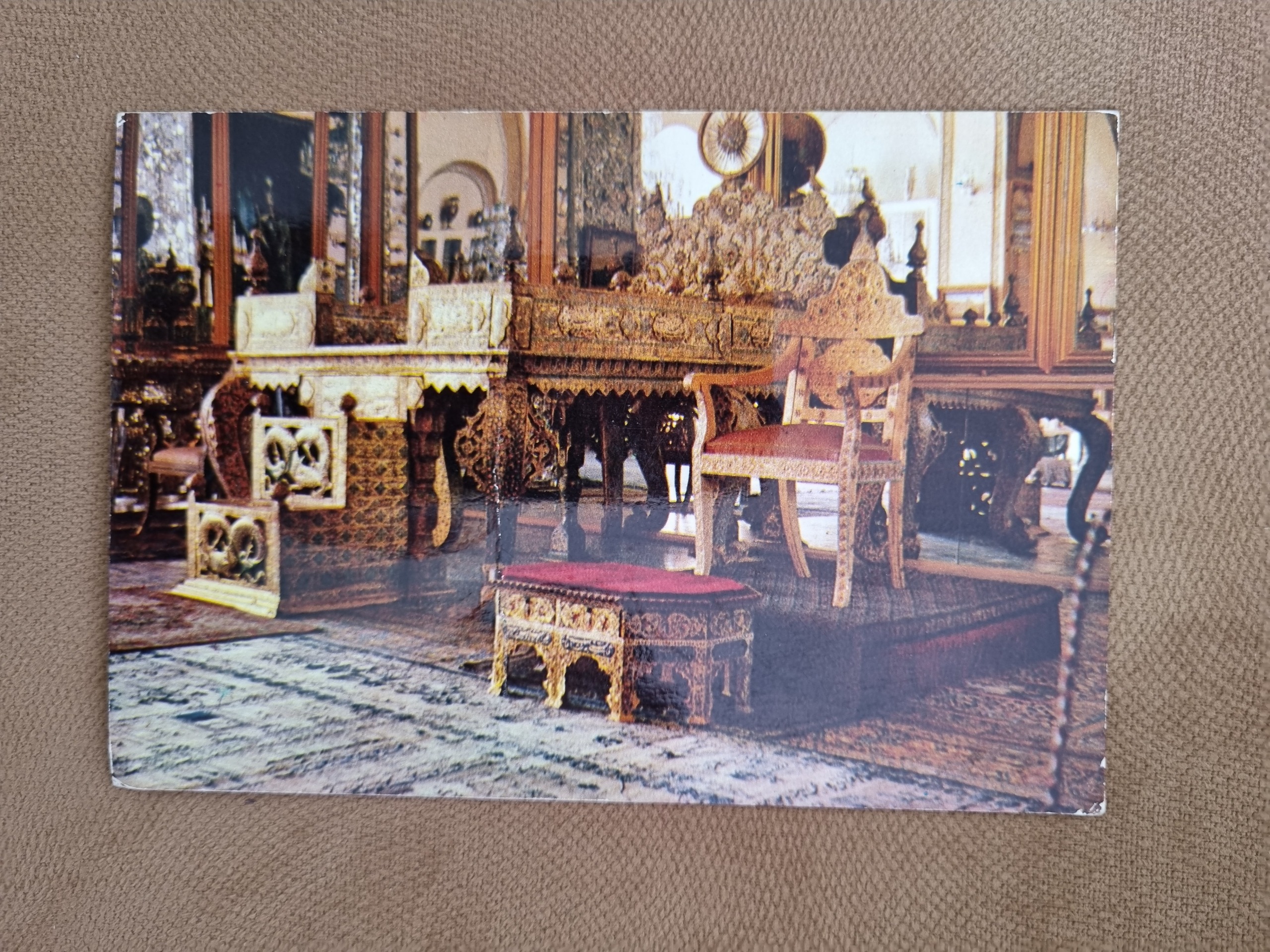 کارت پستال تخت طاووس کاخ گلستان