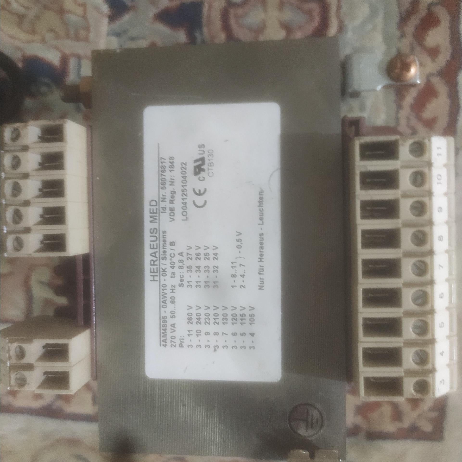 ترانسفورماتوربرق صنعتیHERAEUS MED