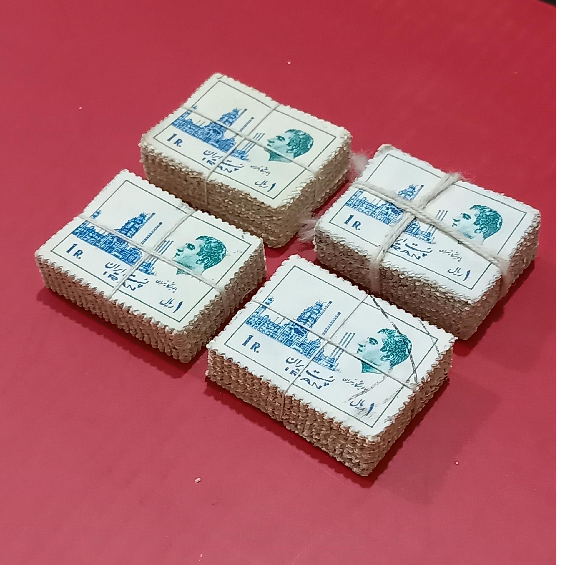4 بسته 100 عددی تمبر پستی محمدرضا شاه