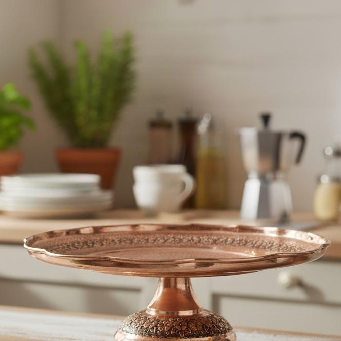 شیرینی خوری مسی نانو پایه دار رز گوهر