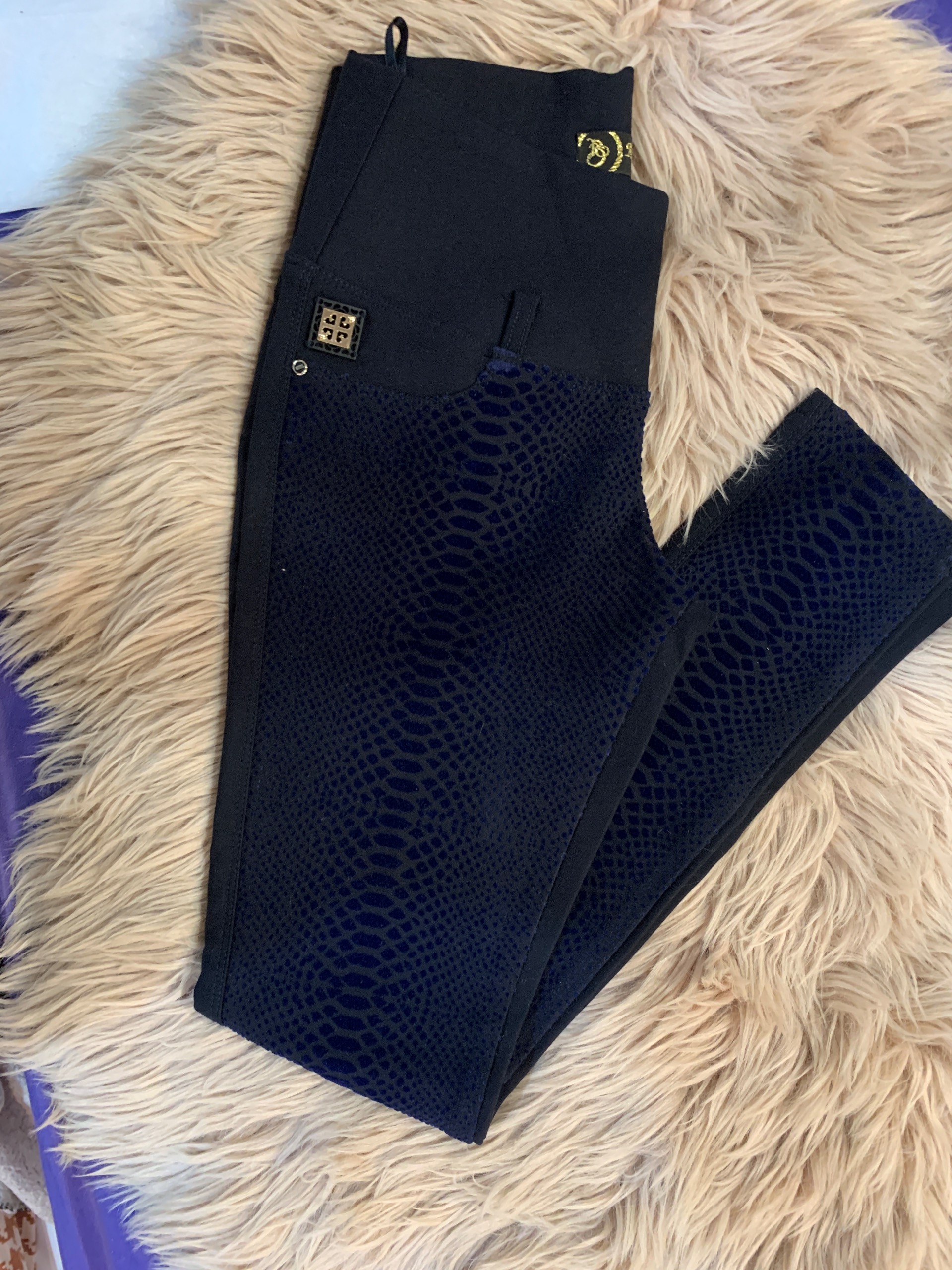 لگ زنانه سرمه ای جیر و پارچه