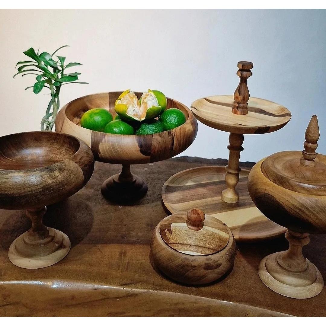 ست پذیرایی 5 تکه چوبی