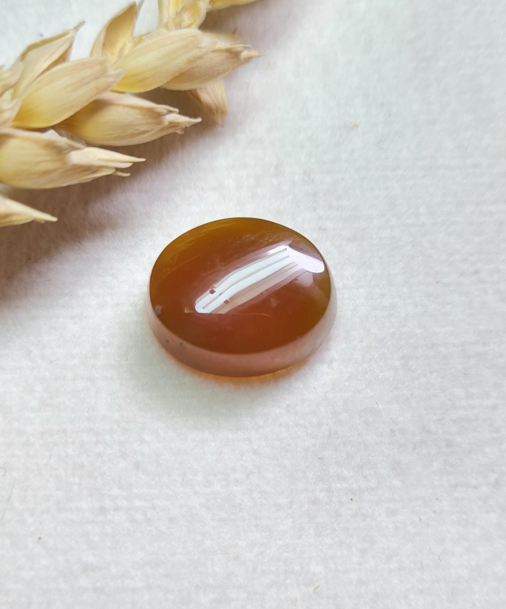 نگین عقیق خرمایی