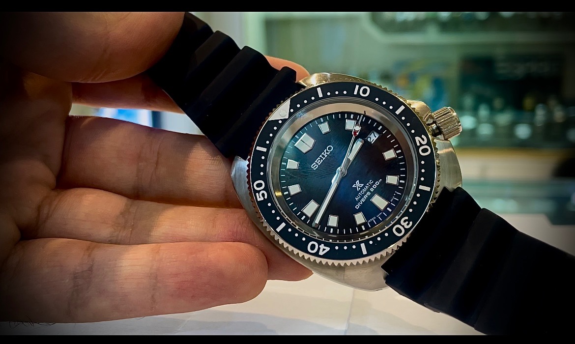 ساعت اتوماتیک سیکو غواصی بند رابر پراسپکس