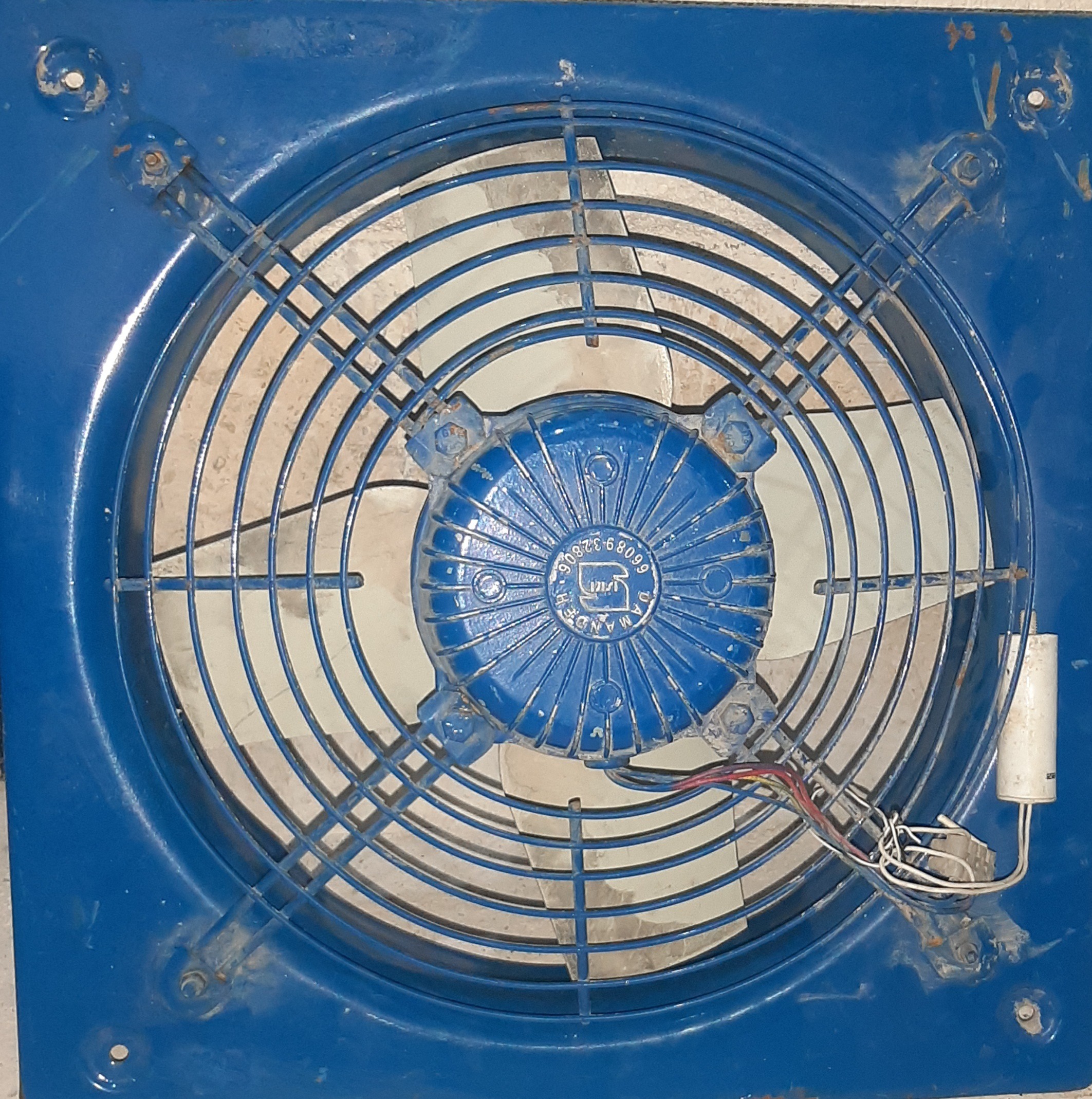 فن صنعتی دمنده 50×50 تکفاز دور بالا