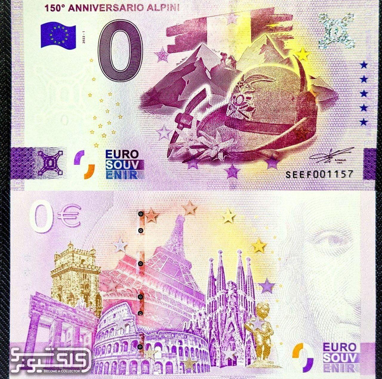 اسکناس 0 صفر یورویی 150مین سالگرد آلپینی 2022