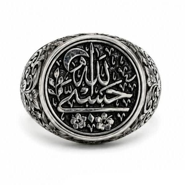 انگشتر نقره دستساز قلم زنی شده