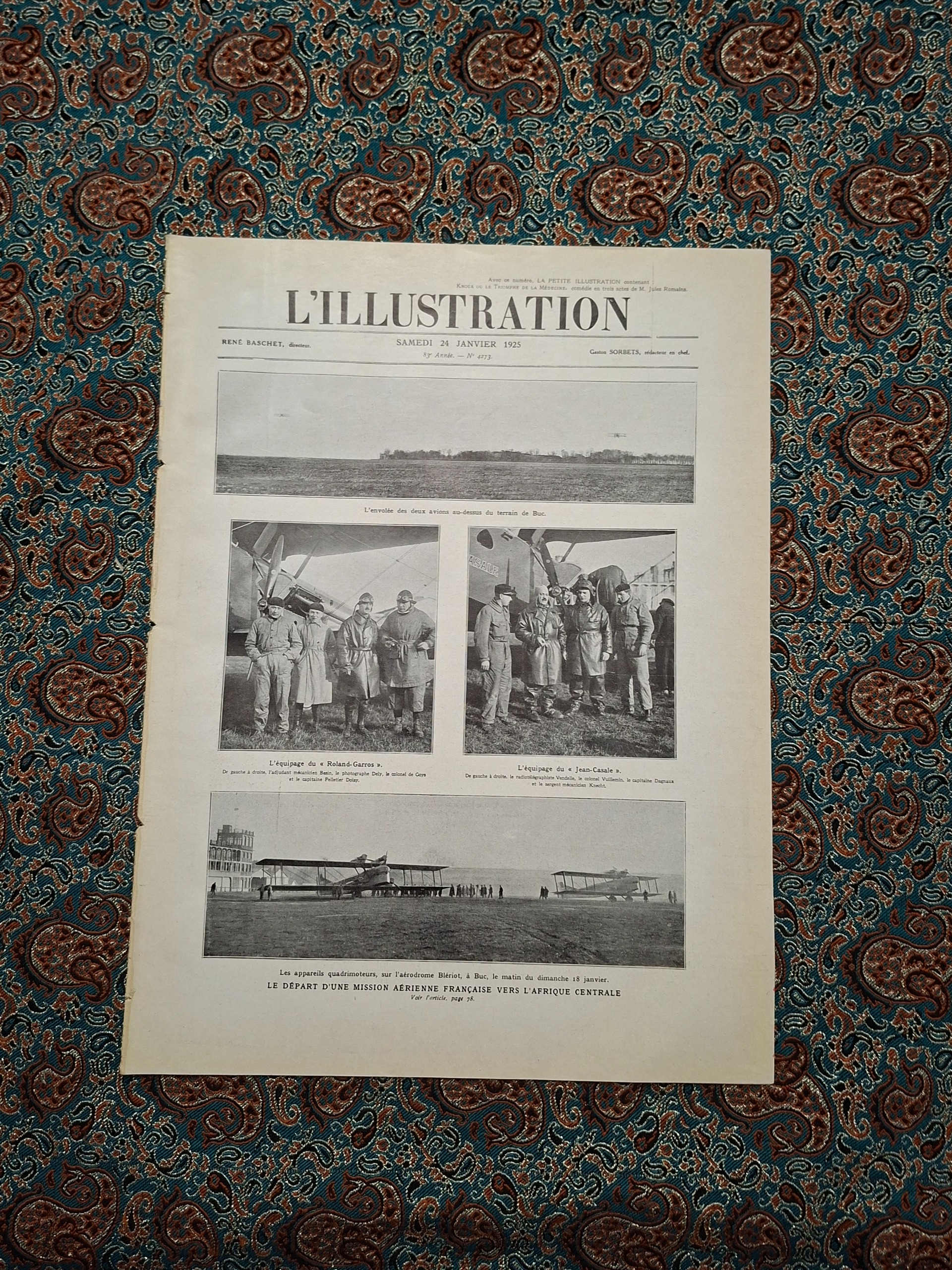 روزنامه LIllustration 1925 مصور سه بعدی رنگی