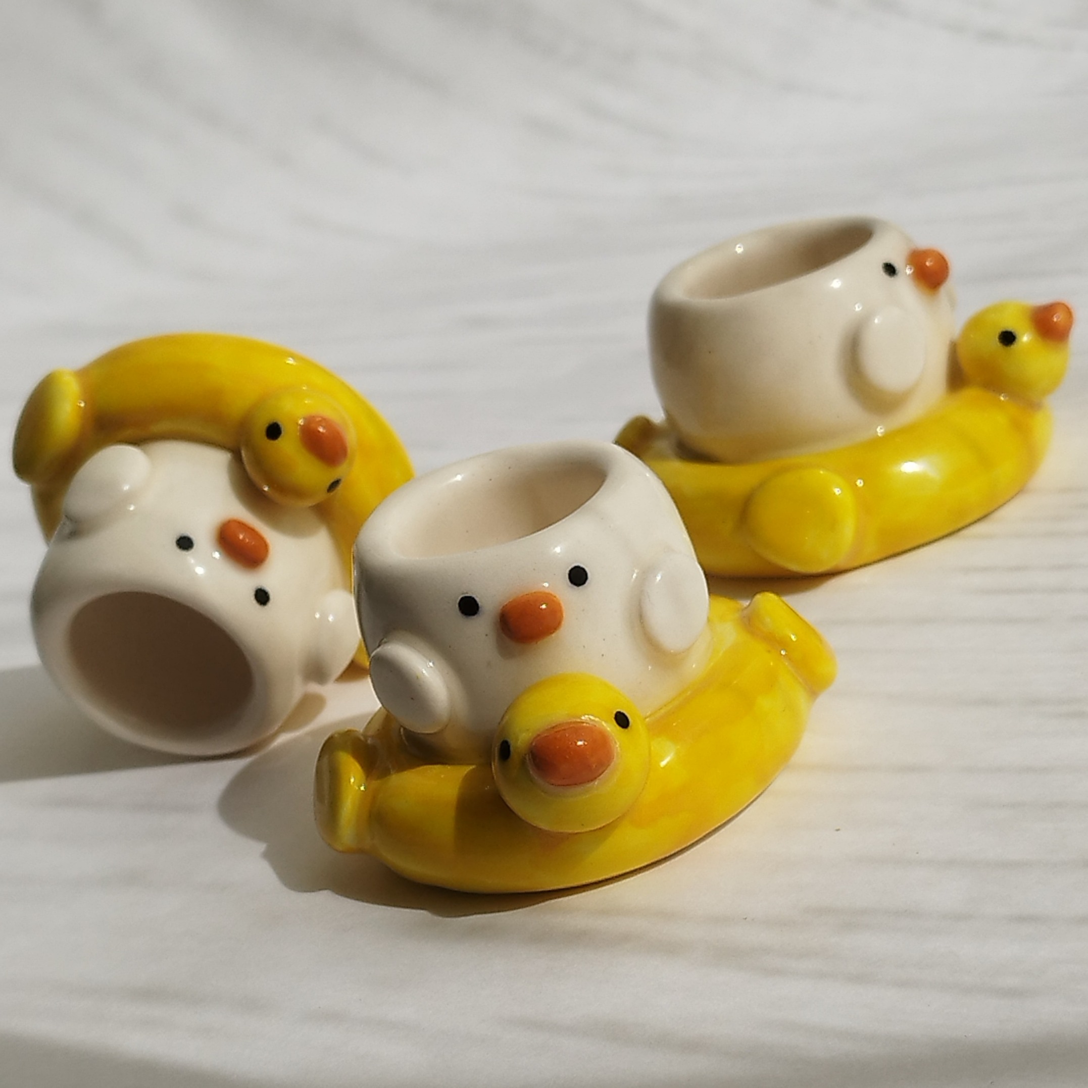 شمعدان یا جای خلال دندان طرح جوجه و اردک