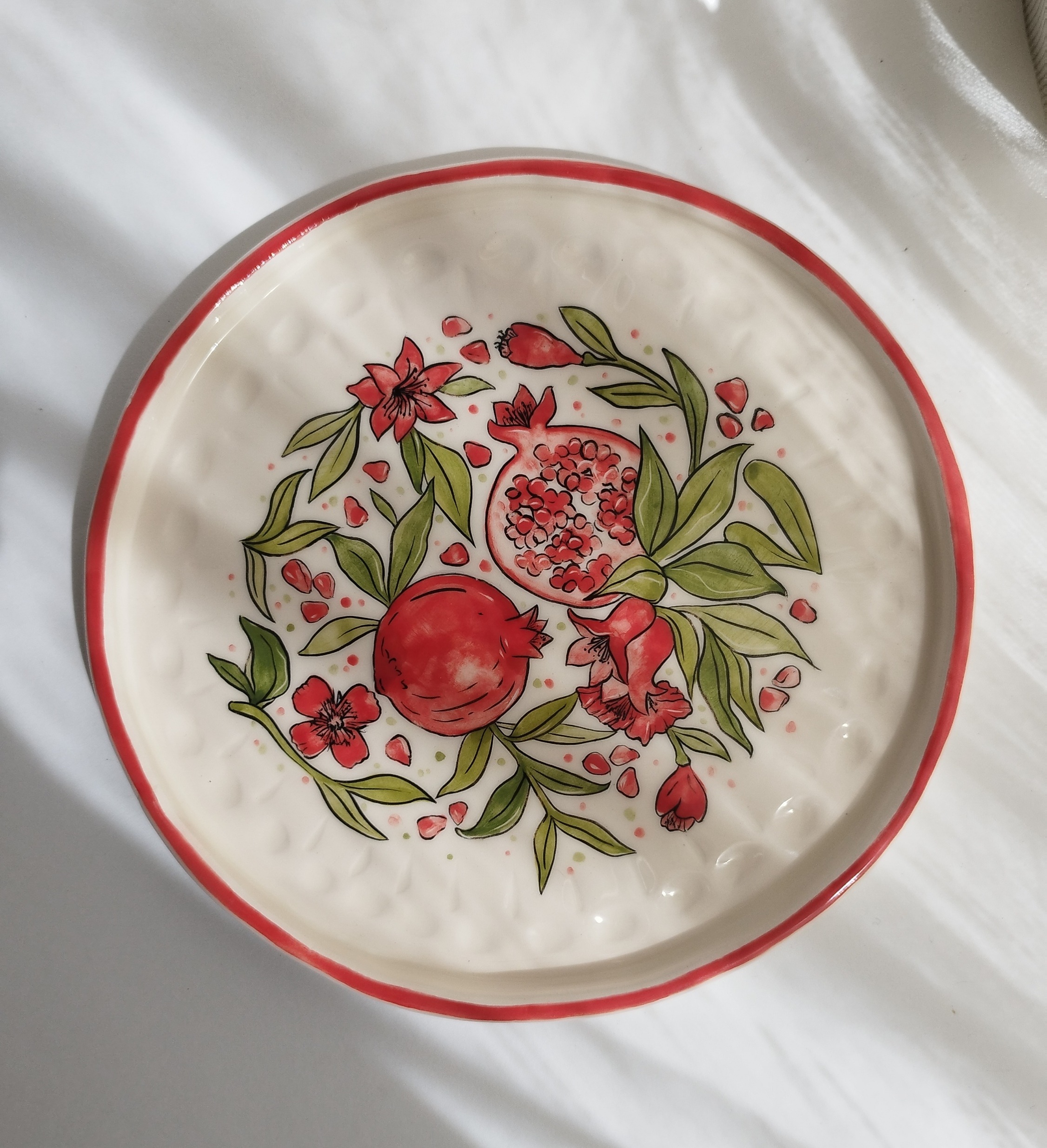 بشقاب یلدایی طرح انار