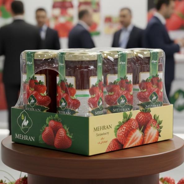 مربای توت فرنگی مهران300گرم-بسته 12عددی