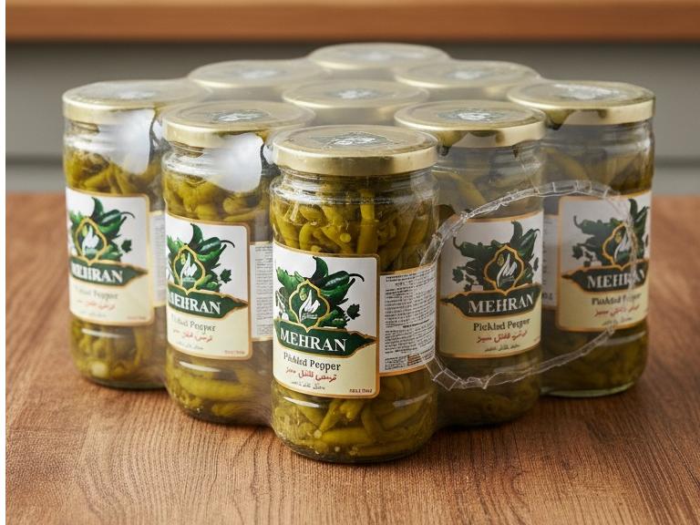 ترشی فلفل سوزنی مهران700گرم-بسته 12عددی