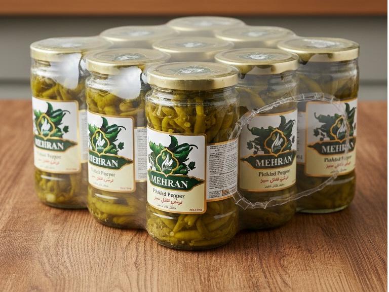 ترشی فلفل سبز مهران500گرم-بسته 12عددی