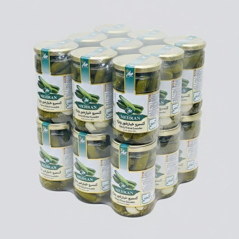 خیارشور ممتاز مهران 700گرم-بسته 12عددی