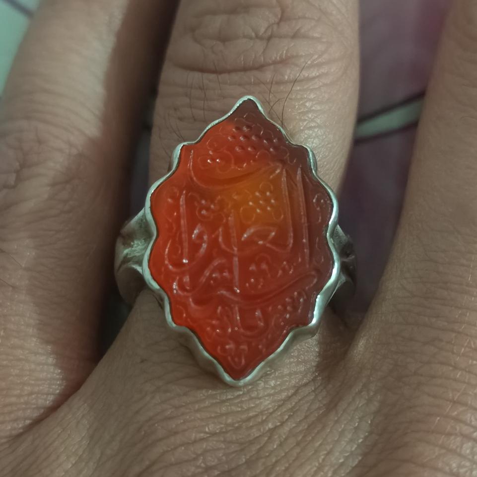 انگشتر عقیق دستساز