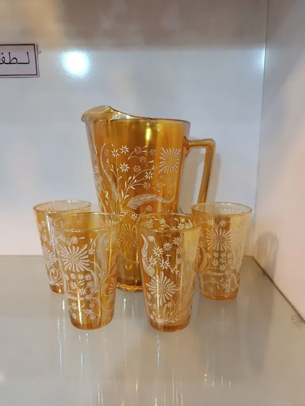 پارچ ولیوان زنگاری نقش برجسته