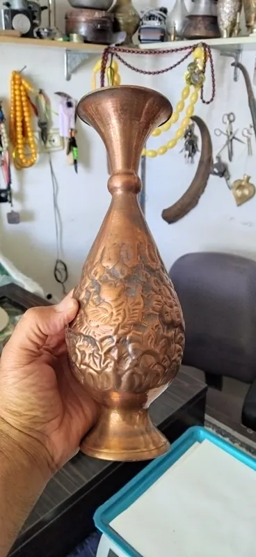 گلدان مسی قلم