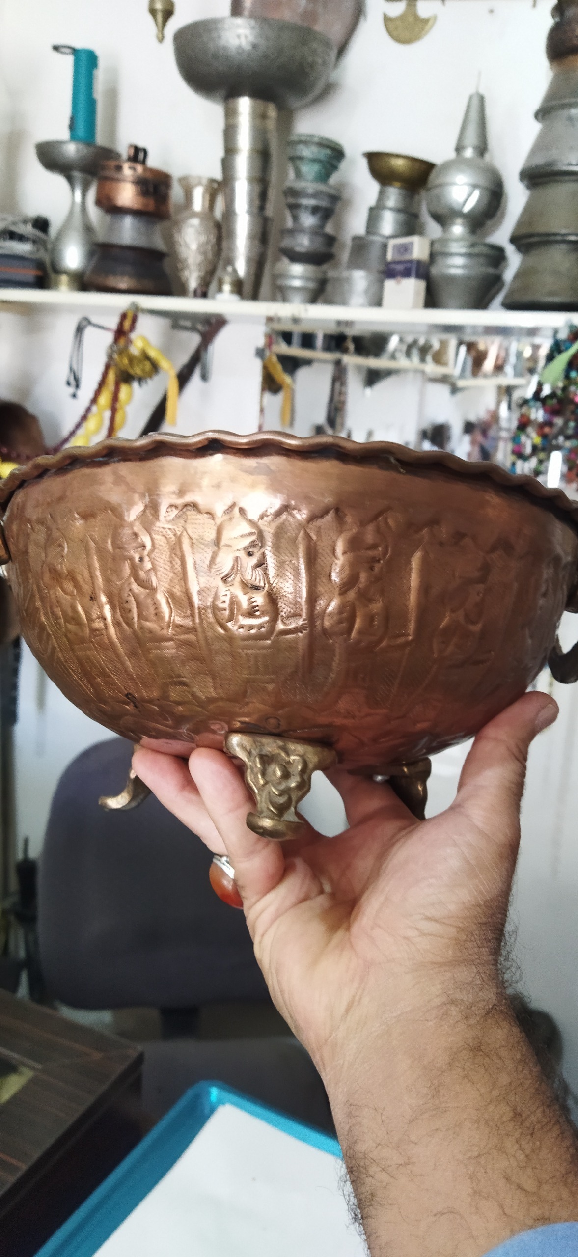 شیرینی و میوه خوری مسی