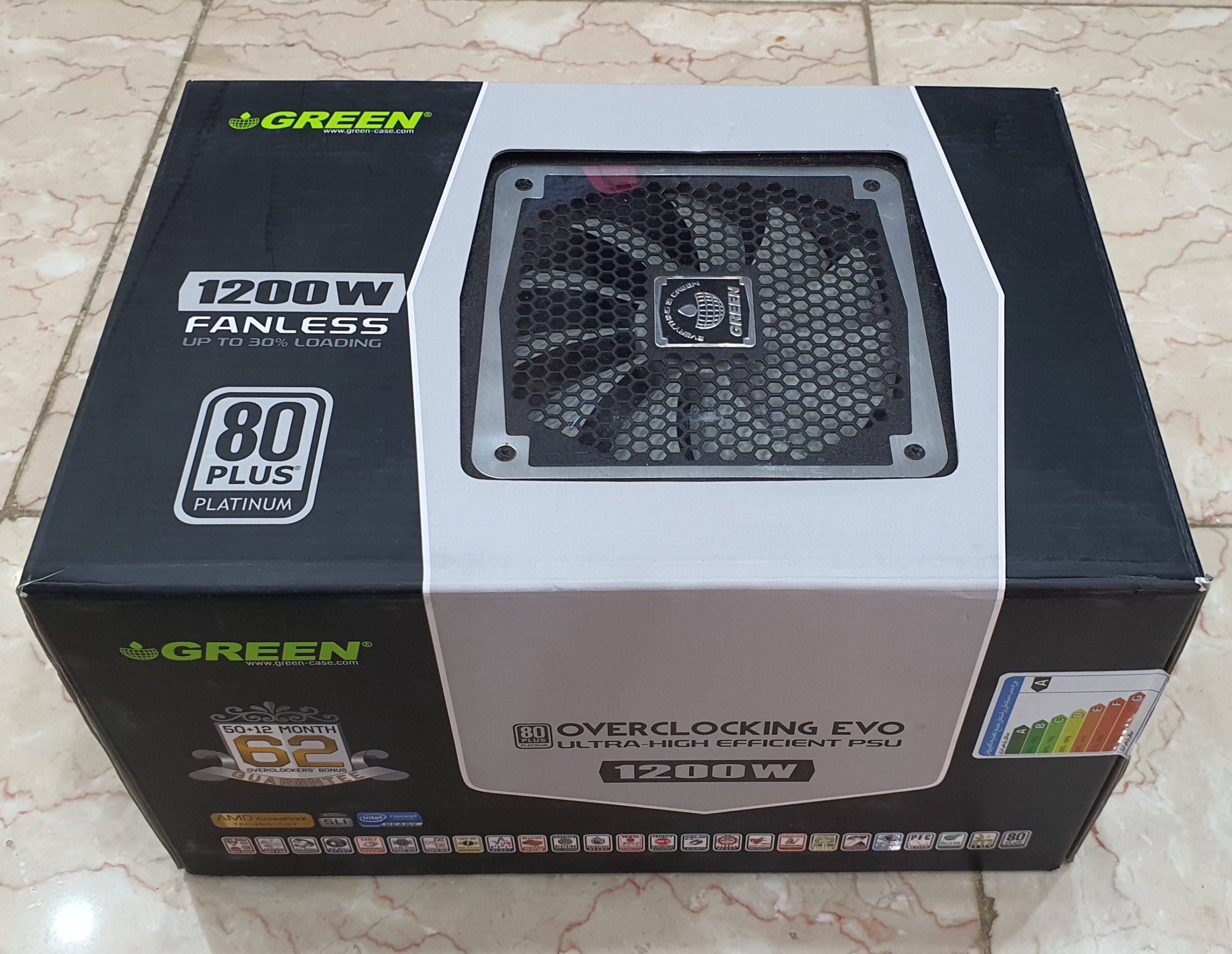 پاور  GREEN 1200w OVERCLOCKING EVO   فول ماژولار