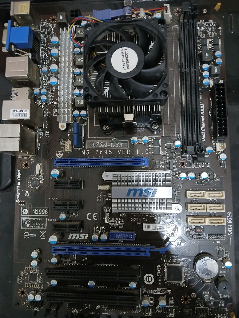 مادربرد A75A_G35 سیپیو AMD A6 3500