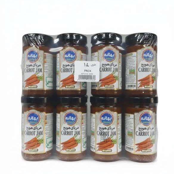 مربا هویج 300گرم بهانه ـ بسته 12 عددی