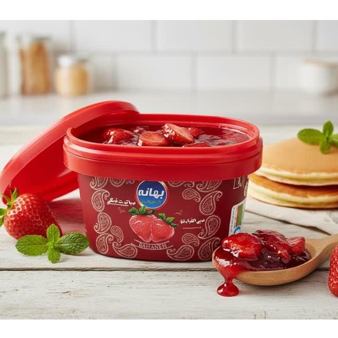 مربا توت فرنگی 200گرم بهانه ـ بسته 24 عددی