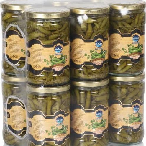 ترشی فلفل سبز 700گرم بهانه ـ بسته بندی 12 عددی