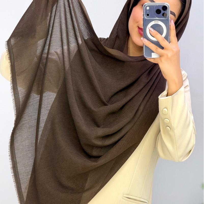 شال پاییزه مخمل کبریتی زنانه