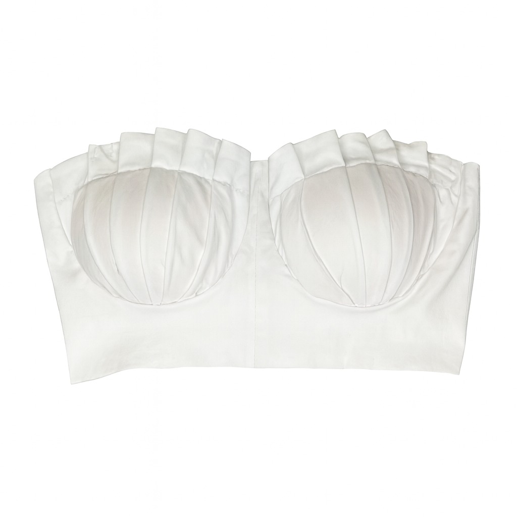 کراپ تاپ پلیسه زنانه سفید