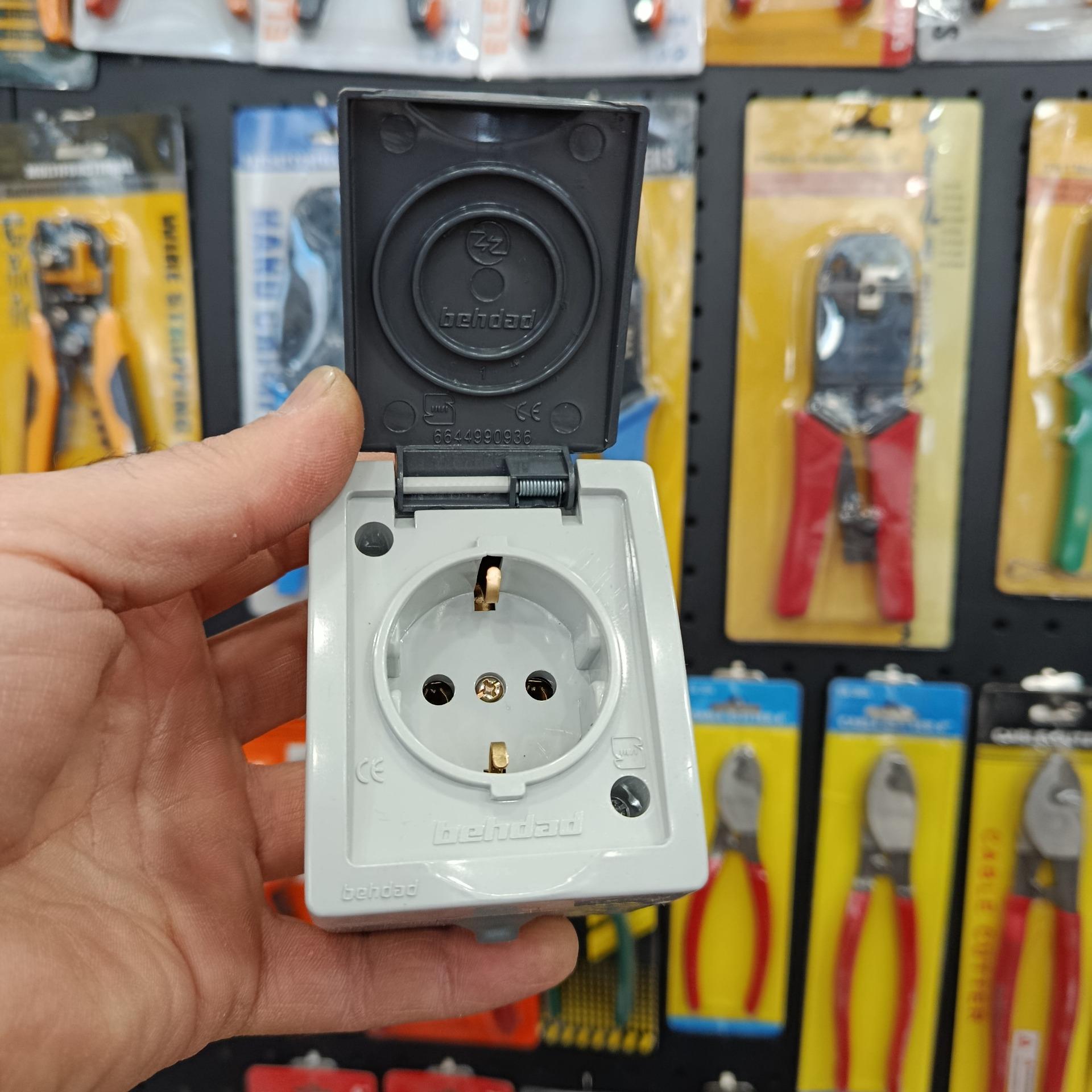 پریز روکار ارت دار