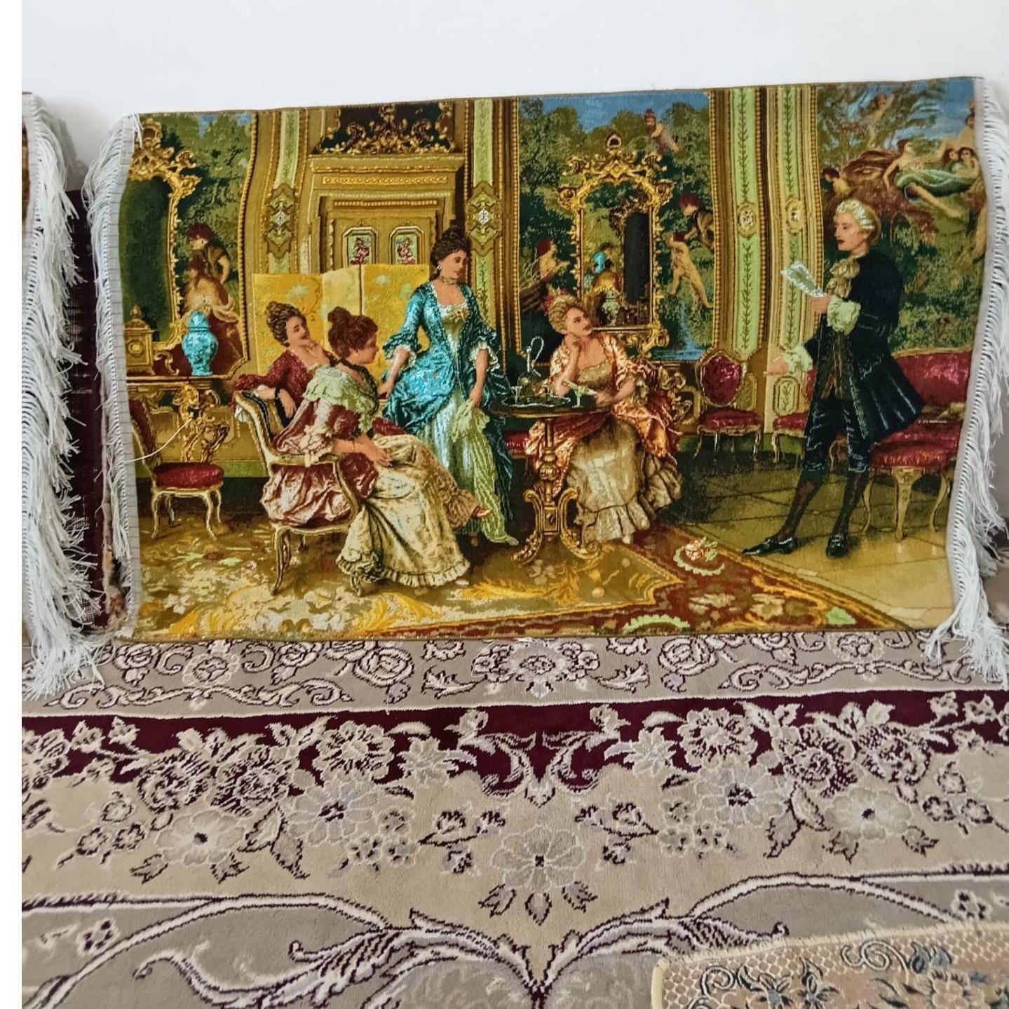 تابلوفرش فرانسوی طرح شاعر جوان