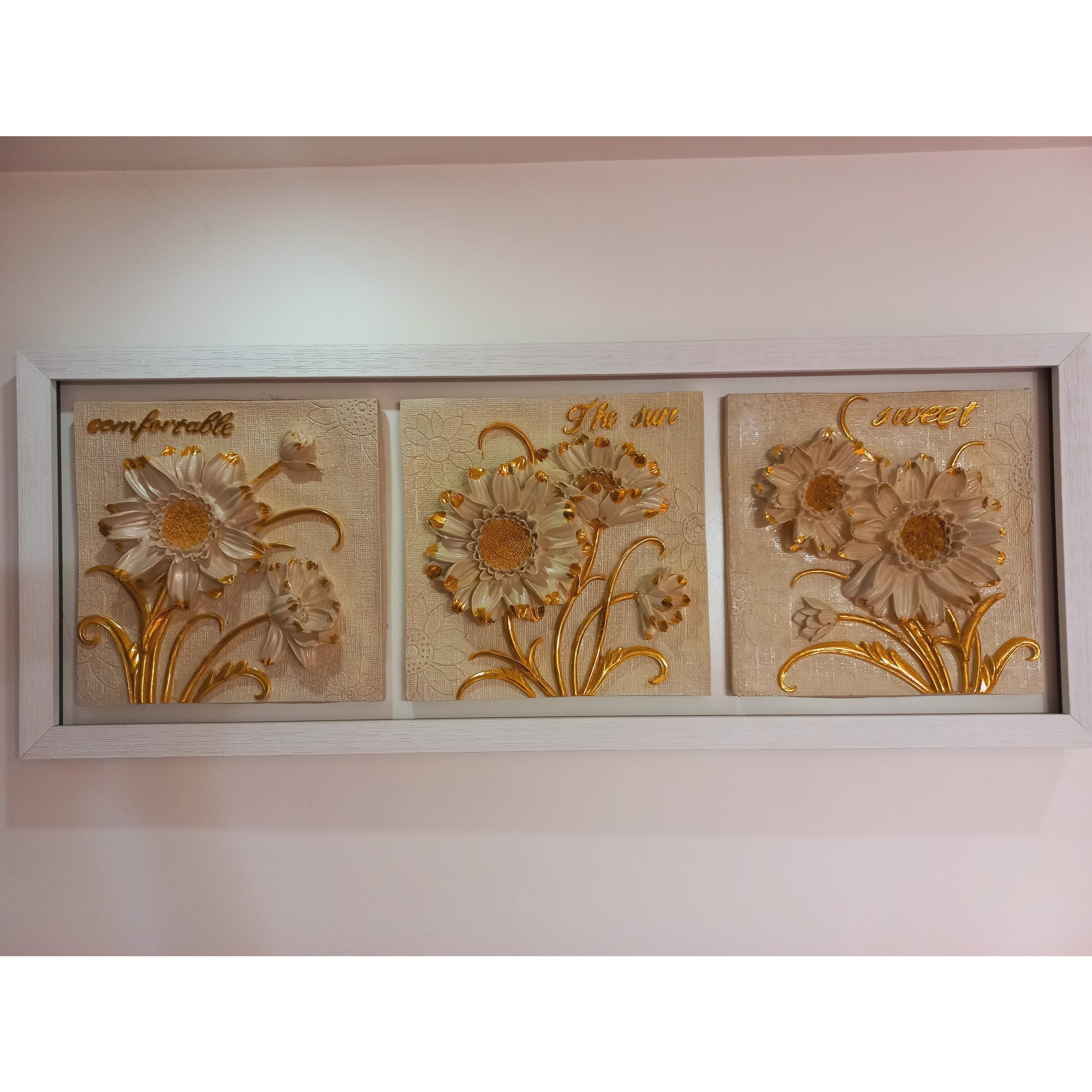 تابلو گل آفتابگردان برجسته زیبا