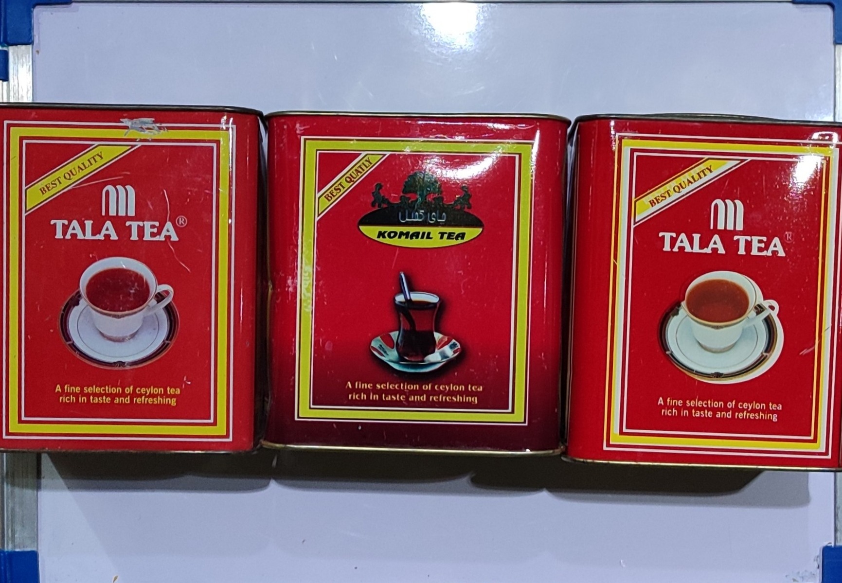 قوطی فلزی چای قدیمی توضیحات