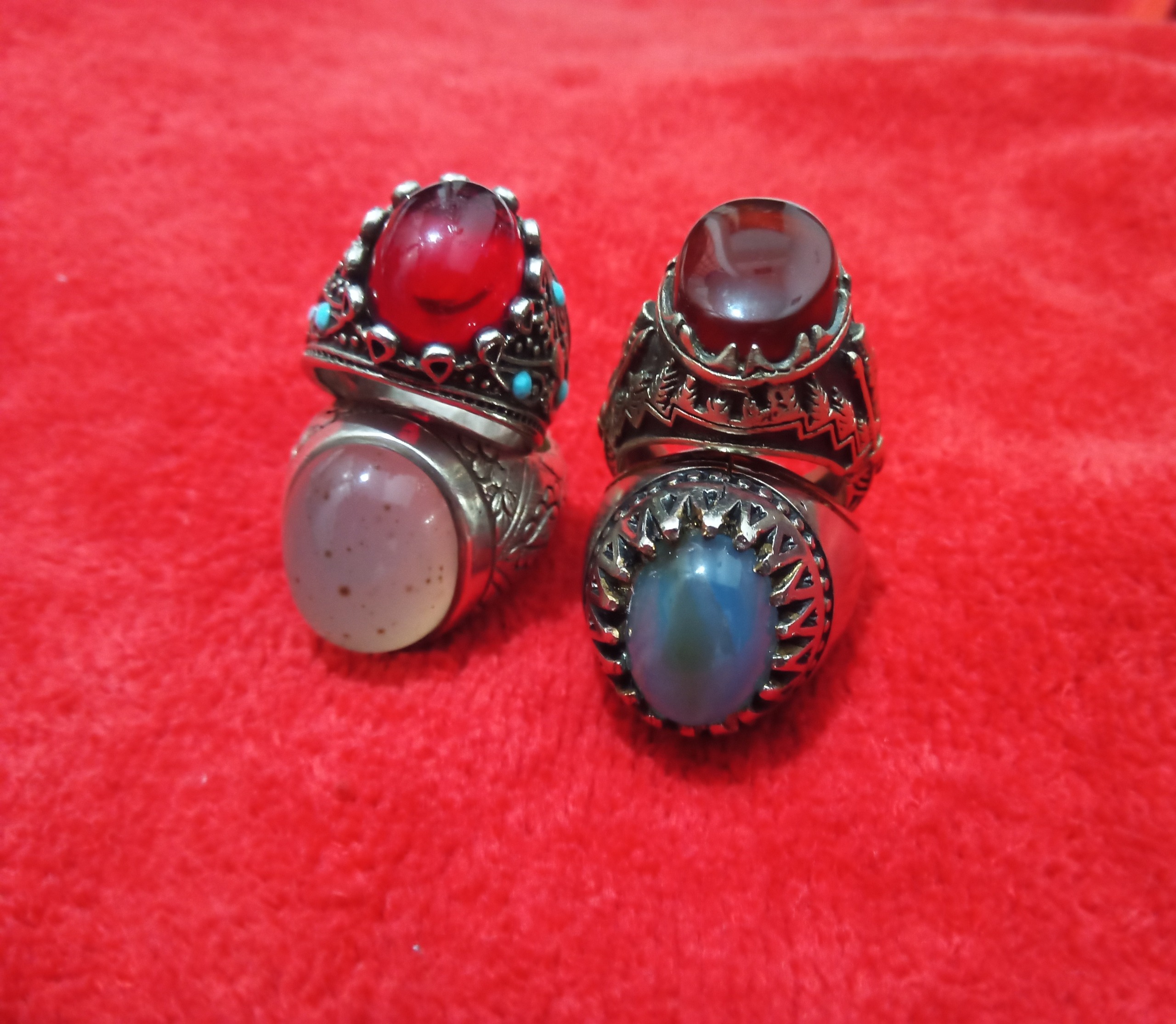 4 تا انگشتر نقره مردانه